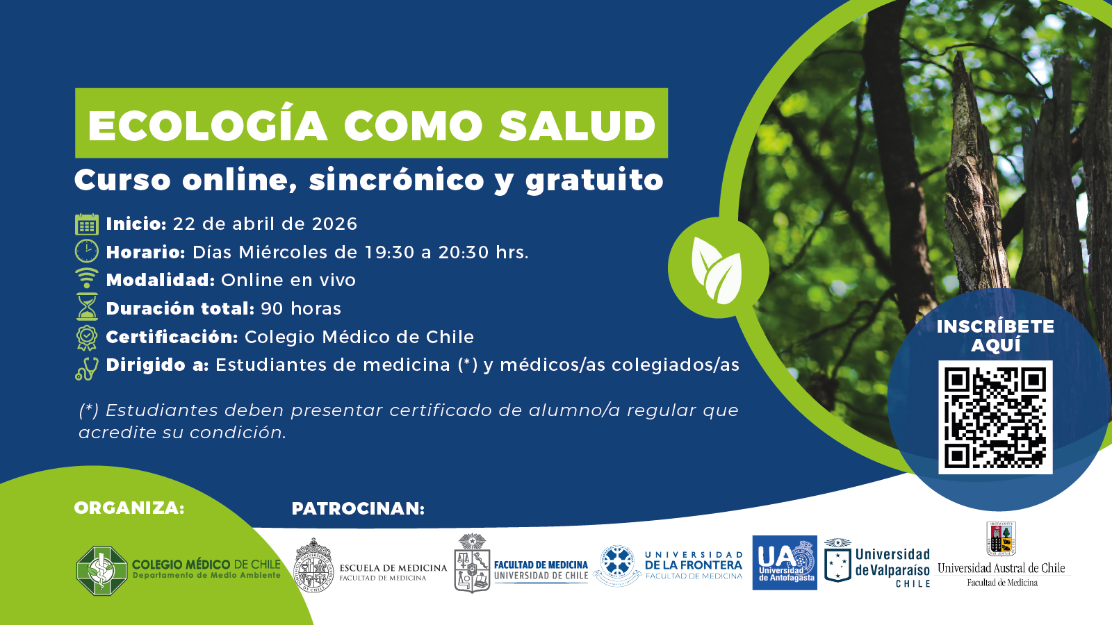 Ecología como Salud: Medicina Ambiental para profesionales de la Salud CMDMA26-1